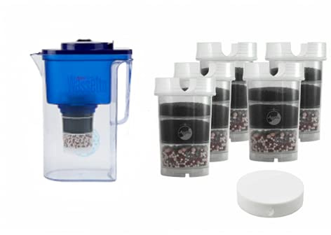 Wasserfilter AcalaQuell® Einsteigerpaket für 1 Jahr - Wassetto blau – Aktivkohle Wasserfilter | Höchste Filterleistung - mehrschichtig | BPA u. BPB frei | ReNaWa® - Technology |