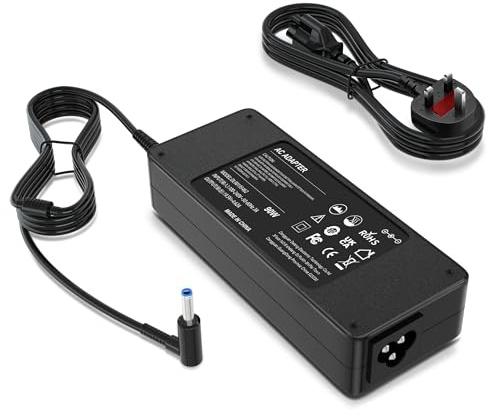 BIUBOTY 90W Laptop Charger Compatible with HP Spectre x360 HP Pavilion Elitebook Envy x360 Probook Stream 741553-850 Hewlett Packard Laptop Charger 19.5V 4.62A AC Adapter Power Cable[4.5 * 3.0mm]