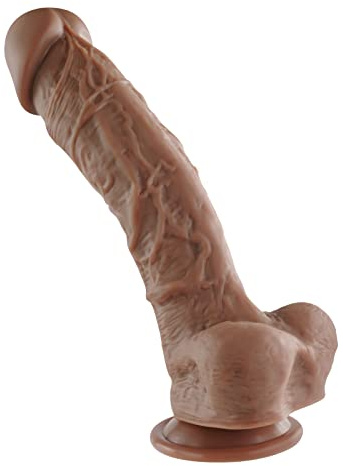 18.5 cm sex toýs pour femme,godemichets gode realiste anal, Silicone Sex Toys avec Ventouse Souple,Gode pour Homme pour Stimulation G-spot,pour Débutants et Couples,Brun