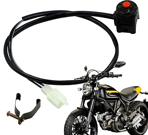 Lecerrot Pulsante clacson per Auto - Comandi Manubrio Moto Sorpasso | Interruttore a Pulsante sul Manubrio Interruttore/off in Lega di Alluminio Adatto per Appassionati e Professionisti