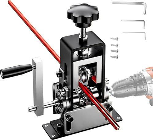 Hizmivos Manual Wire Stripping Machine Gauge Wire 0.06-1 inches,Scrapping Copper Wire Peeler Machine,Drill Powered Hand Crank Wire Stripper Tool for Scrap Copper Recycling