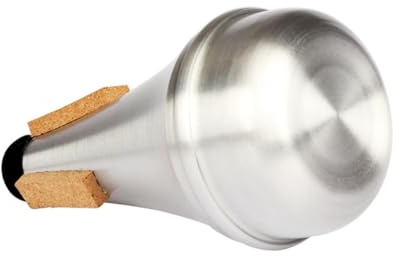 Trompetendämpfer aus Aluminiumlegierung, Silber, Gerade | Anfänger, Übungszwecke und Intonation, Saubere Verarbeitung, Zubehör für Blasinstrumente