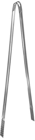 UPTALY Pinze in acciaio inox da 50 cm con manico extra lungo (1 pezzo), color argento, pinze per alimenti di grandi dimensioni, per barbecue, grigliare, cucinare, friggere, spostare carbone,