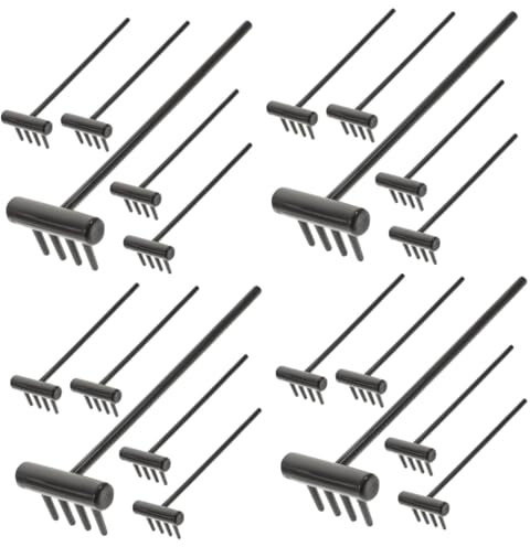 Hohopeti 24pcs Sandbox Mini Rakes for Zen Landscape Decorative Small Rakes Table Mini Garden Miniature