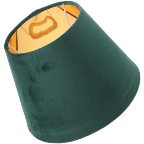 UKCOCO Pantalla Forrada Lámpara de Tela Verde E27 1 Pieza | Decorativa y Ligera, Instalación Fácil, Protección de Luz, para Dormitorio y Salón