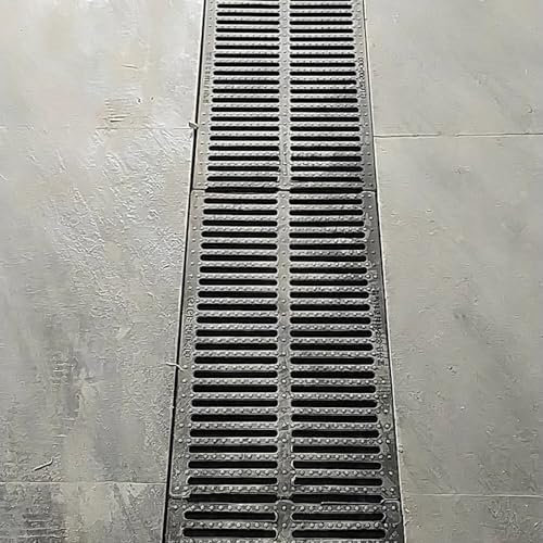 Trough Type Drainage Ditch,Trough Guttering，Rectangular Plastic Drain Covers Outdoor, 40 50 Cm Long Water Trench Gratings/Channel Drainage Grates For Garden Yard Floor Trough, Easy to Cut Se