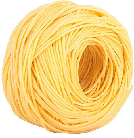 Mecha de Vela de Cáñamo Orgánico de 200 Pies con Cera de Abejas, Fibra L 200 Pies Mecha de Vela Lenta Enrollada sin Goteo Adecuado para Parafina y ácido Esteárico 2 Opciones de