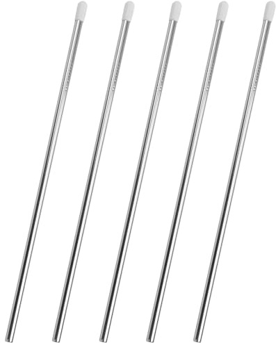 CJMUQHEHH 5 PCS Flaschenhalter für Spülmaschine Geschirrkorb, Abtropfgestell aus Edelstahl für SodaStream Crystal, DUO, TERRA Flaschen Aufsteckhalter Halterung mit verlängerte Silikonkappe, 26,7 CM