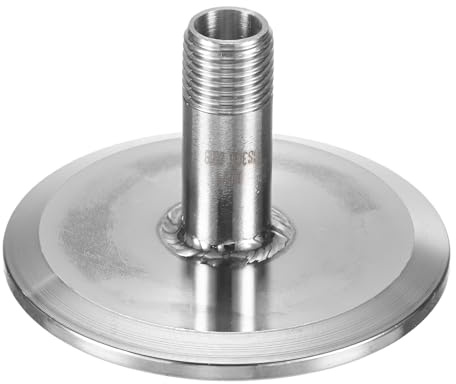 M METERXITY 1-Pack Tri Sanitary 2 in Clamp Fittings to 1/4 in NTP Male Thread Stainless Steel Pipe Fitting for Food/Beverage/Home Brew Adapter Connector, Ferrule OD 64mm