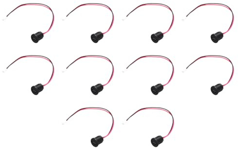 sourcing map 5pcs Type-C Female Chassis 2 Pin Wire, 5V 3A Round Threaded USB-C Female Socket to PH2.0 Waterproof Terminal Extension Cable with Cover for PC, LED Lamps, Laptop 6