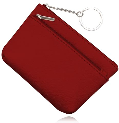 LycheePatternCoinPurse,Small Coin Purse,creditcardbag,businesscardbag,portablecoinpurse,women'scoinpurse,Zipper Bag,Keychain，earphonelipstickstoragebag. (Red)