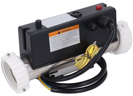 Fafeicy Termostato de Calefacción de la Piscina Autodealimentación de la Prevención de Combustión Seca Protección a Alta Temperatura para Bañera de Spa Cableado y Adecuado para Natación de Acero (1KW)