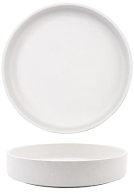 GUHPZA Platos De Cena De Cerámica para Restaurante, Plato Hondo Redondo, Plato para Servir, Plato Hondo, Juego De Cena,B-10.5in
