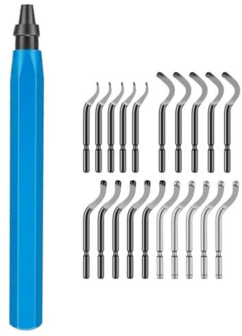 Juego de herramientas de desbarbado con 10/20 piezas de acero al carbono de alta velocidad, cortador de bordes, rebabas para tuberías de fontanería de metal, herramienta de desbarbado para resinas