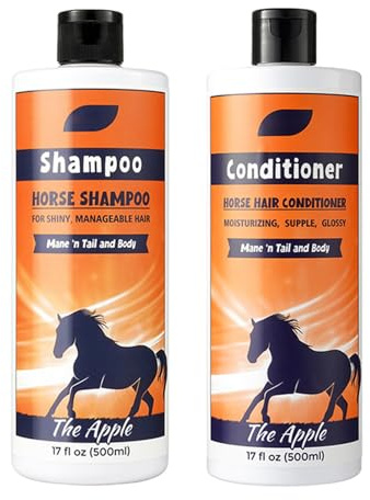 520G CRINIERA ET CONDITIONNEUR DE TAIR - 500 ML De Cheveux Naturels Equina Et De Shampooing Caudal - Supplies en Toilettage À Cheval pour Les Soins Quotidiens Hydratation Et Douceur des Cheveux