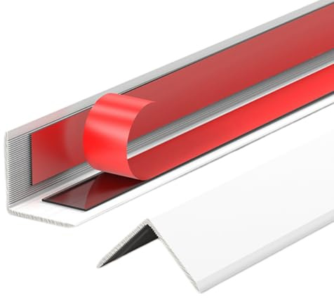 Peakjune Profilé d'angle,Baguette d’Angle Protection,Profilé d'angle Caoutchouc autoadhésif,Bandes Protection d'angle,Profil d'angle Mural Bande,Facile à Installer,pour Mur et Rebord