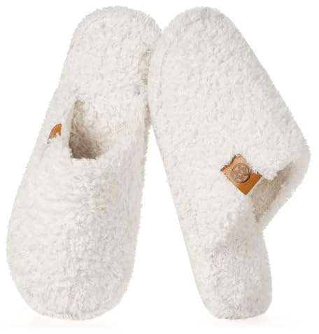 Dokela Pantofole Donna Uomo in Memory Foam Ciabatte Casa Invernali Calde | Pelliccia sintetica, Antiscivolo, Leggero, Comodo, Chiuso