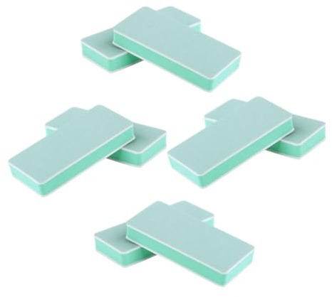 COLLBATH Placa de Pulido de Uñas Doble Cara 8 Piezas para Manicura y Pedicura Esponja y Arena, Accesorio Portátil para Mujeres en Salón y Cuidado Profesional