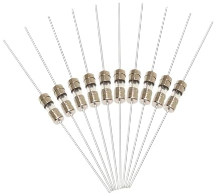 Fusibile ceramico a rottura rapida, 10 pezzi 0,5 A 1 A, A 2 A 3 A,15 A 4 A A 6, A 8 A A A 250 V, x mm Cavo fusibile in vetro a fusione rapida/lenta (2 A, a lenta (T))(4A,Fast Blow(F))