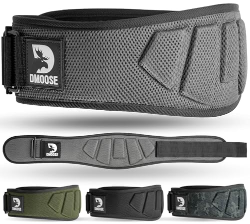 DMoose Gewichthebergürtel - Lifting Belt mit Self-Lock System - Gewichthebergürtel Herren & Damen - Fitness Gürtel Gewichtheben Bodybuilding Krafttraining Crossfit
