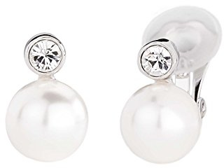 Traveller Orecchini a clip - Perla 10 mm bianco - Cristallo - placcati platino - 113880