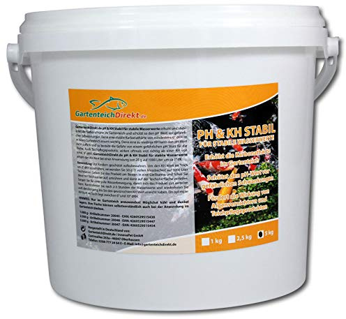 GartenteichDirekt pH und KH STABIL (Stabilisiert Wasserwerte im Gartenteich und schützt vor Schwankungen - pH-Wert Karbonathärte), Größe:5 kg