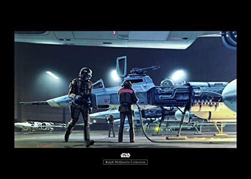 Komar Wandbild | Star Wars Classic RMQ Yavin Y-Wing | Kinderzimmer, Jugendzimmer, Dekoration, Kunstdruck | ohne Rahmen | WB167-70x50 | Größe: 70 x 50 cm (Breite x Höhe),Bunt