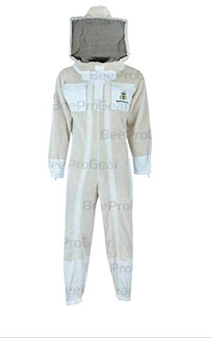 3-lagiger Doppelreißverschluss Bienenschutz Anzug runde Schleier (2XL)