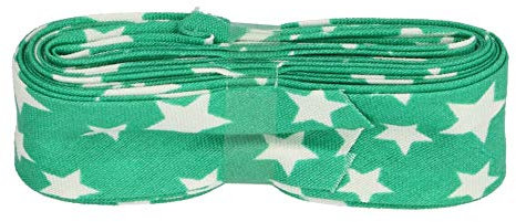 Sandras-Bastelladen Schrägband/Einfassband Baumwolle mit Muster gefalzt 3m x 20mm 011- Stern Grün