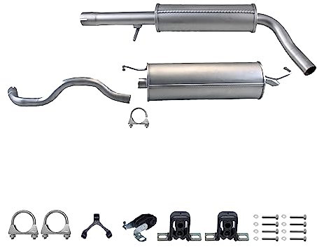 Ferroz Export Ersatz für Komplette Auspuffanlage ab Kat VW Golf IV 4 VW Beetle 1.4i 16V + Montagezubehör