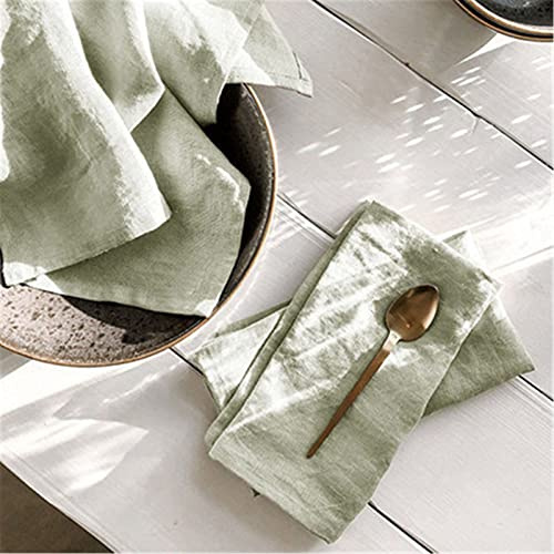 SWECOMZE 6-er Pack Leinen Stoffservietten - Servietten 32 * 44cm, Hochwertige Leinenservietten handgefertigt, Nachhaltige Stoffservietten im minimalistischen Design (D)
