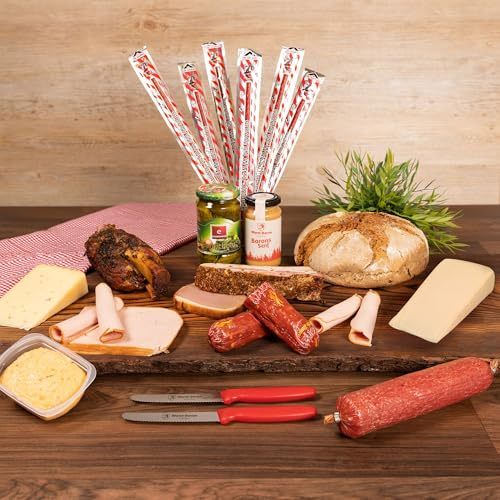 WURSTBARON® Fauler Sack-Paket Maxi Bayerisches Wurst Vorratspaket XXL - Wurstpaket mit Salami, Käse, Brotaufstrich, Chorizo uvm.