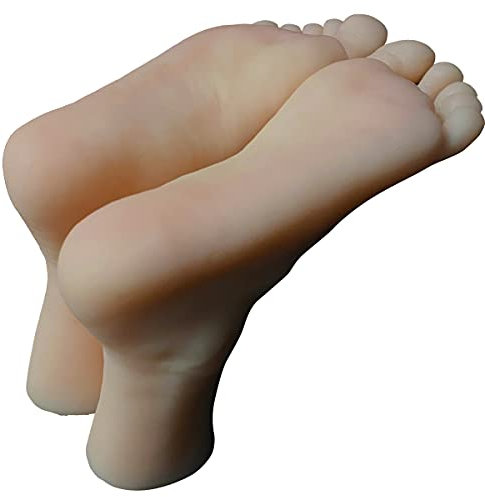 ZHY Herren-Fußmodell, 1 Paar Silikon-Schaufensterpuppe, lebensgroß, für Herren, Schmuck, Sandalen, Schuhe, Display, Kunstskizze