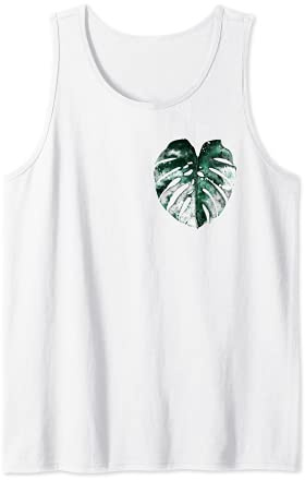 Monstera Deliciosa Variegata Swiss Cheese Plant Watercolor Tank Top