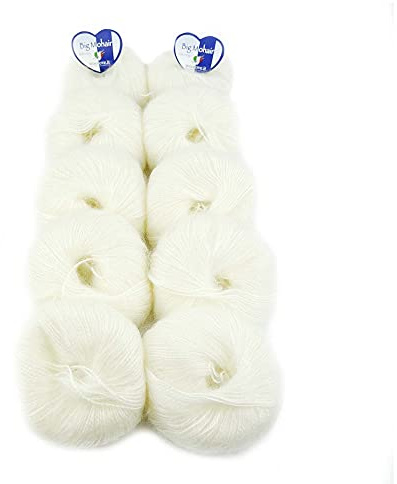 Tricot Cafè Big Mohair garn – blandad ullgarn, perfekt för tillverkning av kläder för spädbarn och småbarn, temperaturkänslig fiber tillverkad i Italien