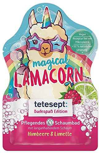 tetesept Badespaß Edition Schaumbad Magical Lamacorn – 15 x 40 ml – Fruchtiger Duft & langanhaltender Badeschaum für ein magisches Badeerlebnis – Pflegender Badezusatz
