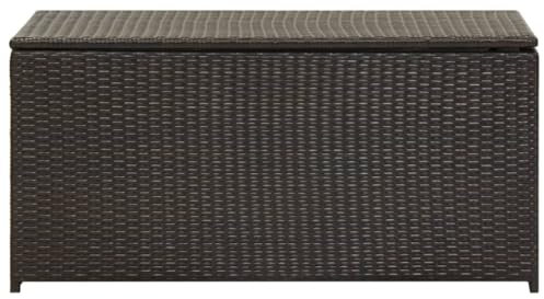 Higsose Baule Giardino Esterno 100x50x50 cm Baule Rattan Cassa Da Esterno Giardino Cassapanche Per Esterno Baule Giardino Grande Baule Da Esterni Baule Portalegna Da Interno Marrone