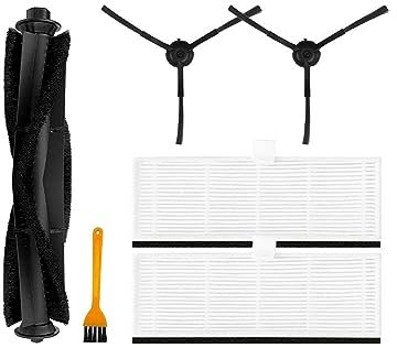 McbeAn Compatible For HONITURE Q6 Pro Robot Vacuum Clenaer Replacement Spare Parts Accessories Main Brush Side Brush Hepa Filter Mop Rag Dust Bag(Set A)