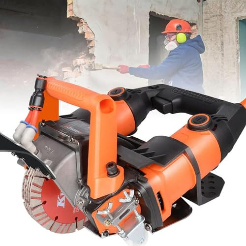 DPLXFPP Machine À Rainurer Les Murs Électrique 5200 W, Machine À Rainurer Les Murs, Coupe-Brique Sable Ciment, Machine À Rainurer Les Murs 10 500 TR/Min, Machine À Rainurer Les Murs