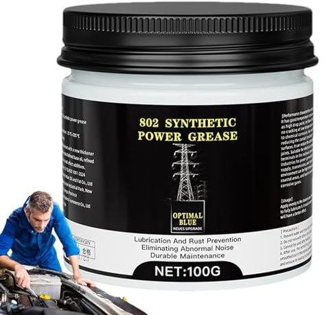 Zuasdvnk Graisse conductrice, graisse de cuivre – 100 g de pâte conductrice pour l'automobile, graisse composite multi-usages, lubrifiant anti-grincement au cuivre pour connexions électriques