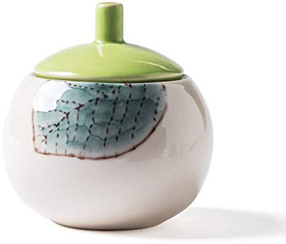 QXSJEDYCH zuccheriera Zuccheriera creativa con coperchio Cubo di caffè Zuccheriera Pentola for condimenti in ceramica Pentola for conservare Zuccheriera in ceramica dipinta a mano Barattolo di caramel