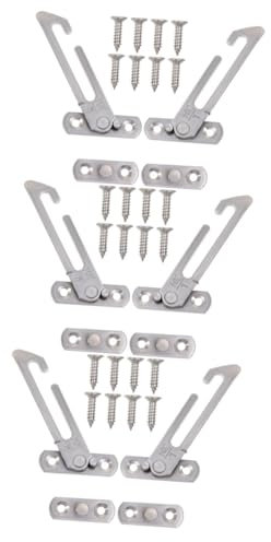 SEWOART 3 Sets Kindersichere Fensterschlösser Schiebetürhaken Edelstahl Fensterschlösser Installieren