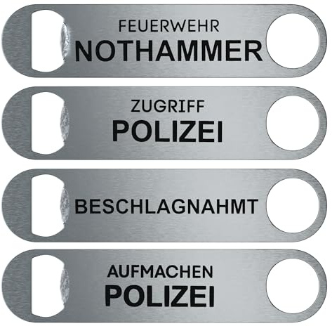 Patch Force - Flaschenöffner Beschlagnahmt aus Edelstahl in den Maßen 18cm x 4cm - Ideal als Geschenk, Gadget oder Zubehör - Bieröffner, bottle opener