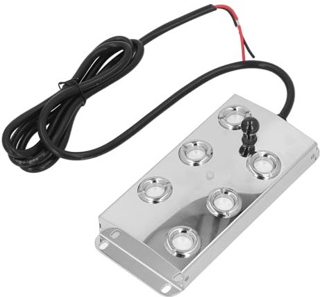 Yanmis Brumisateur à Ultrasons 6 Têtes, Brumisateur d'eau Brumisateur à Ultrasons 4,5 L/H Brumisateur de Fontaine D'étang Câble de 1,5 M pour Jardin Paysager