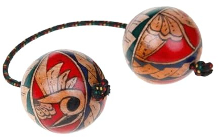 African Shaker Instrumento Africano Shaker | Instrumentos de percusión | musical de madera de doble bola,Bolas de agitación de mano, bola rítmica para bodas en clases de música