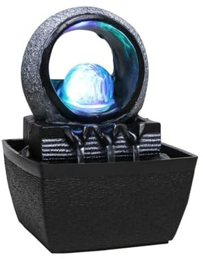 Fontana da tavolo per interni, Decorazione da scrivania con fontana d'acqua - Zen da tavolo Aquascape con mini cascata for ufficio domestico Feng Shui Arredamento per la casa