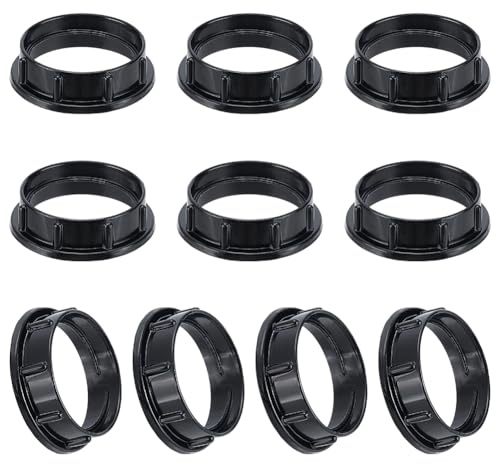 BENECREAT 10Pcs Aluminum Threaded Socket Ring, 1.59inch Light Socket Shade Rings, Retaining Rings for Light Fixture Glass Lamp Shades