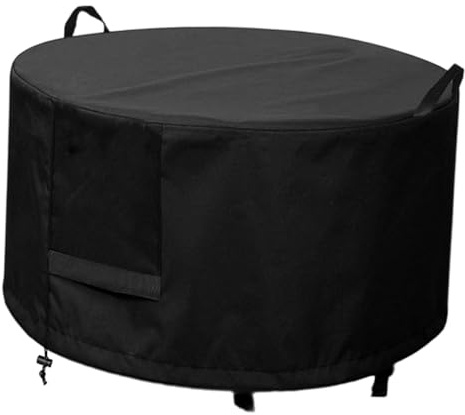 KiBcsLic Housse de Protection Foyer Extérieur Couvre-Foyer Poignée Facile Ventilé Anti-poussière Tissu Oxford Convient pour Jardin, 92cmx92cmx51cm