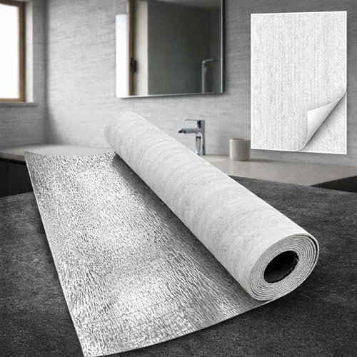 1,8 m² SXP Selbstklebende 3D Wandverkleidung Rolle 60x300 cm – Flexible Wandpaneel in Beton Steinoptik – Wasserfest & Wärmedämmend, Tapete für Wand & Decke ((Hellgrauer Beton WB-3002))