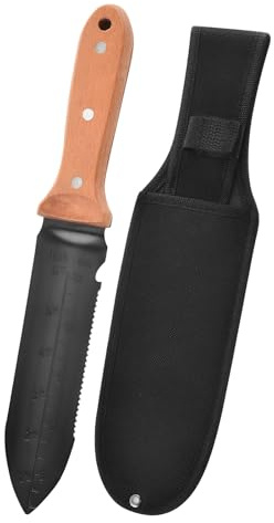 Pala a mano per giardinaggio, in acciaio , ergonomica, con borsa portaoggetti, pala da giardino per giardinaggio, per diserbo scavare, piantare, cortile, balcone, casa, donne, uomini, giardinieri